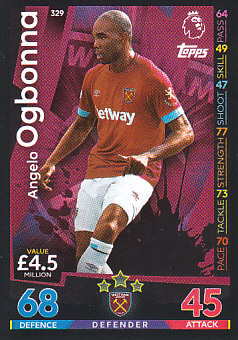 Angelo Ogbonna West Ham United 2018/19 Topps Match Attax #329